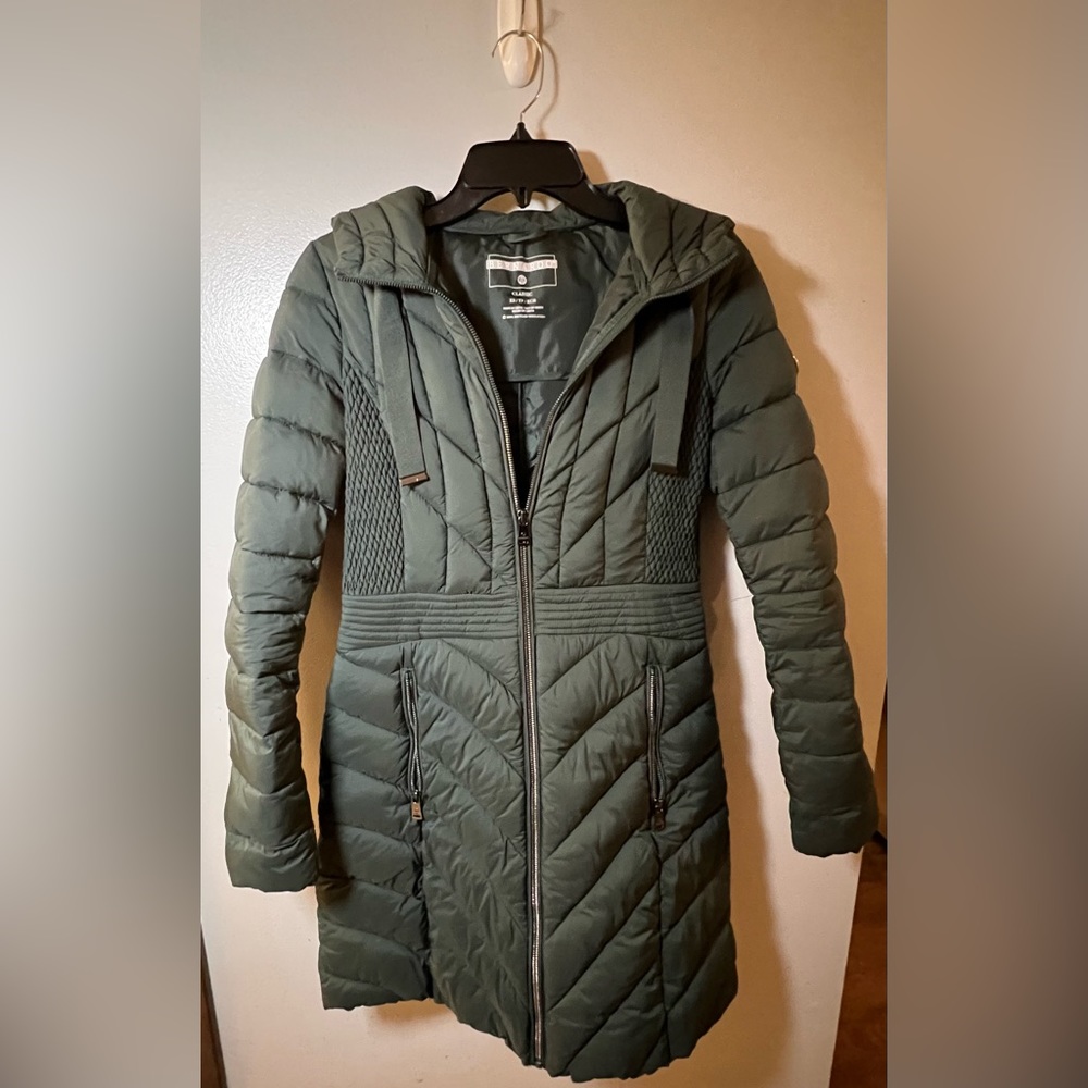 Green Bernardo Long Winter Coat